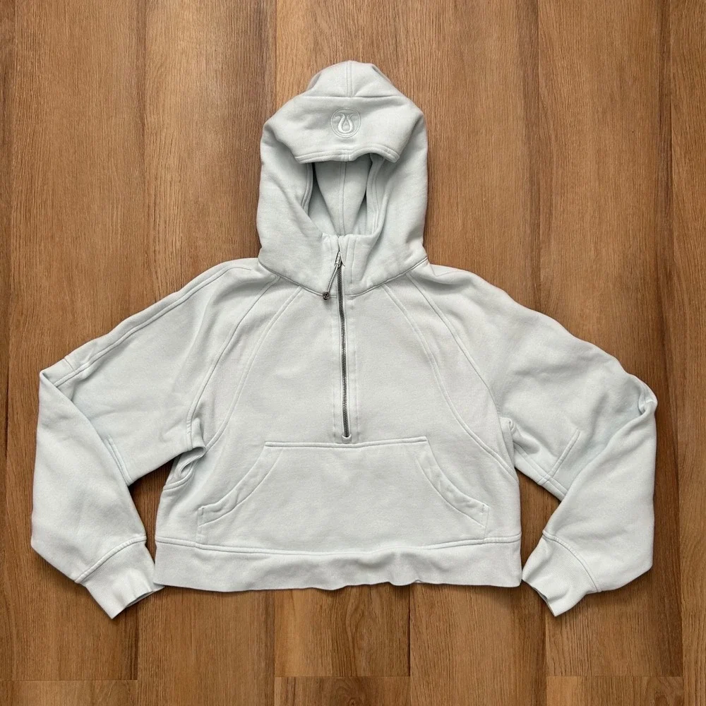 Lululemon Scuba Oversized Half Zip Hoodie Sheer Blue XS/S preppy athletic - Picture 2 of 7